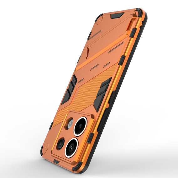 Чехол для Xiaomi Redmi Note 13 Pro 5G, Military kickstand, оранжевый