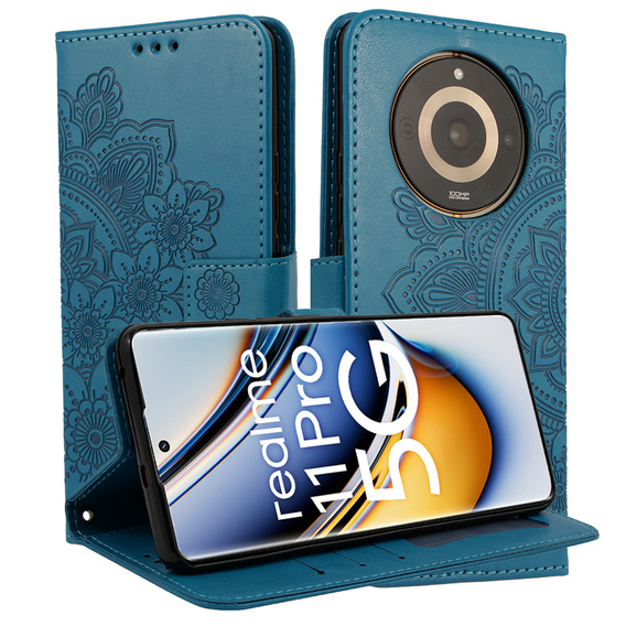 Чохол-книжка для Realme 11 Pro 5G / Pro+ 5G, Mandala Flower, м'яти