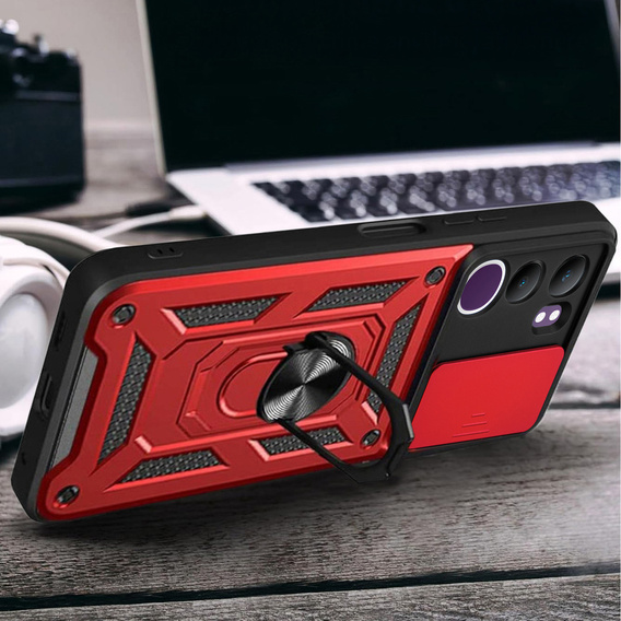 Чохол NOX Camera Slide Vivo V50 Lite 4G / 5G, CamShield Slide, червоний