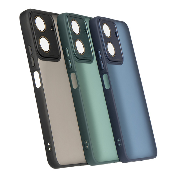 Чехол до Xiaomi Redmi 13C / Poco C65, Fusion Hybrid, прозрачный / зелёный