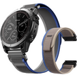 Нейлоновий ремінець до Garmin Fenix 22mm, Grey / Blue