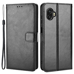Футляр з клапаном для Samsung Galaxy Xcover 6 Pro 5G, Crazy Horse Wallet, чорний