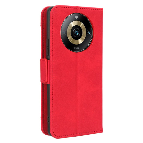 Футляр з клапаном для Realme 11 Pro 5G / Pro+ 5G, Card Slot, червоний