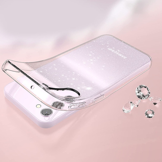 Чoхол до Samsung Galaxy S23, Glittery Powder, прозорий