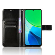 Футляр з клапаном для Vivo Y19s, Crazy Horse Wallet, чорний