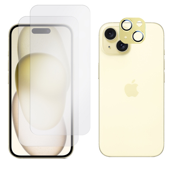 2х гартоване скло ERBORD для камери, щоб iPhone 15 Plus 
