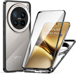 Чохол для Vivo X200 Pro 5G, Magnetic Dual Glass, чорний