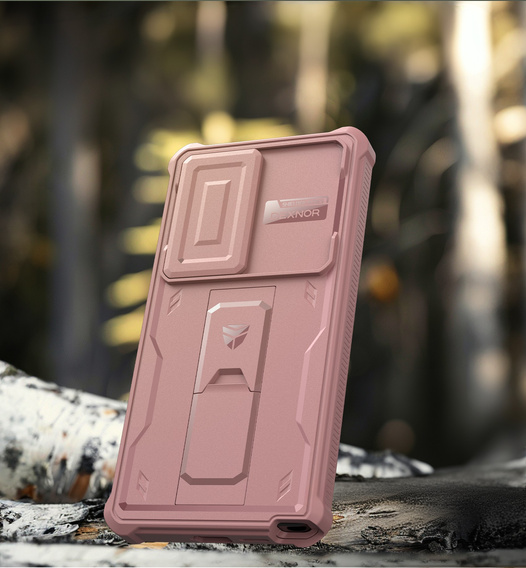 Броньований чохол для Samsung Galaxy S25 Ultra, Dexnor Full Body (Two Frames), рожевий