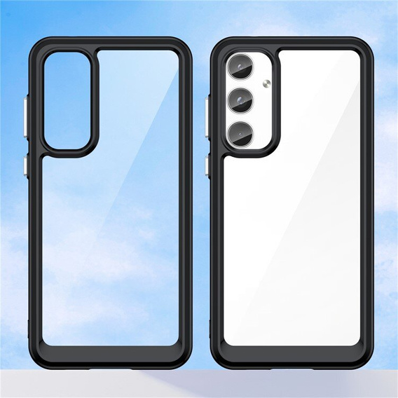 Чoхол до Samsung Galaxy A55 5G, Fusion Hybrid, прозорий / чорний