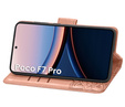 Откидной чехол для Xiaomi Poco F7 Pro, Butterfly, розовый rose gold