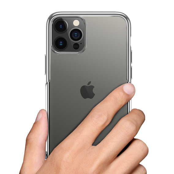 Etui ERBORD TPU Frame do iPhone 13 Pro Max  - Clear / Silver
