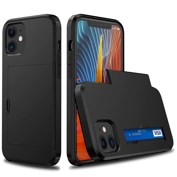 Чехол до iPhone 11, Sliding Card Holder, чёрный