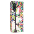 Откидной чехол для Samsung Galaxy A55 5G, Wallet, Tree of life, белый
