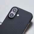 Чехол для iPhone 16 Plus, Aramid Fiber Cover, чёрный