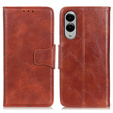 Откидной чехол для Samsung Galaxy S25 Edge, Crazy Horse Wallet, коричневый