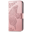 Чохол-книжка для Honor Magic 6 Lite 5G, Butterfly, рожевий rose gold
