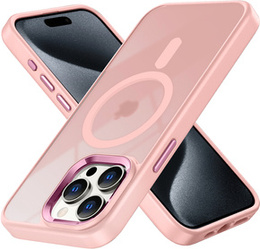 Чохол для iPhone 15 Pro Max, MagColor для MagSafe, рожевий