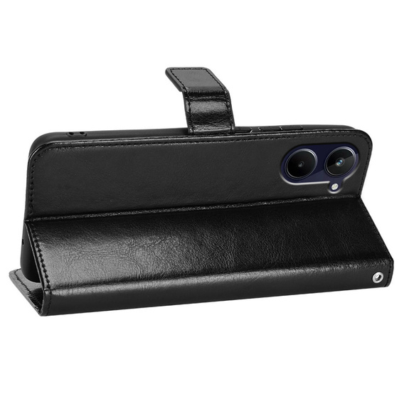 Флип-кейс для Realme 10 4G, Split Leather, чёрный