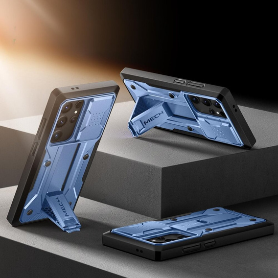 Чехол для Samsung Galaxy S24 Ultra, Tongate MECH Series Clip, синий