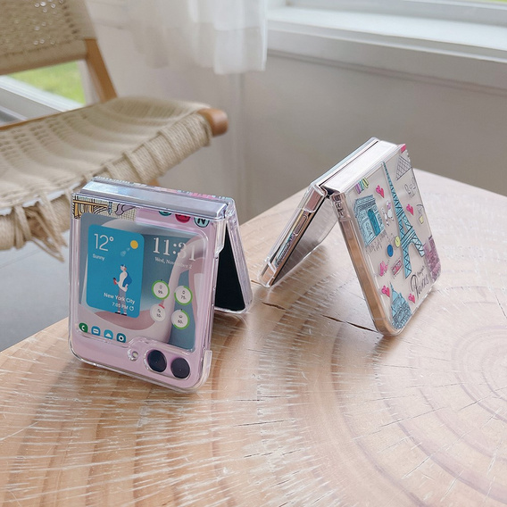 Чехол для Samsung Galaxy Z Flip 5 5G, жесткий корпус, разноцветный Paris