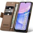 Чохол для Samsung Galaxy A15 4G / 5G, ERBORD Glossy Litchi, фліп-гаманець + загартоване скло 9H