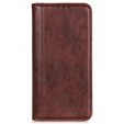 Чoхол до Samsung Galaxy S23 Ultra, Wallet Litchi Leather, коричневий
