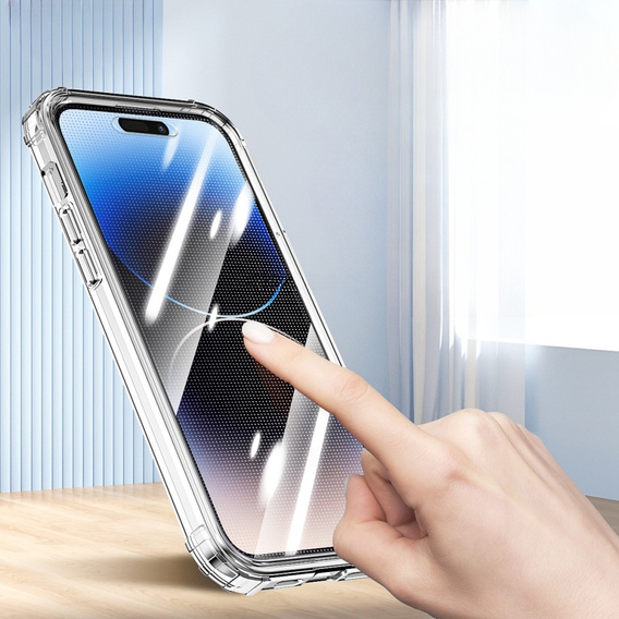 Чехол для iPhone 14 Pro, Shockproof, с пленкой, прозрачный