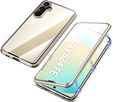 Чохол для Samsung Galaxy S24 FE, Magnetic Dual Glass, золотий