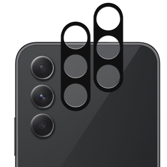 2x закаленное стекло ERBORD для камеры Samsung Galaxy A15 4G / A15 5G, чёрный