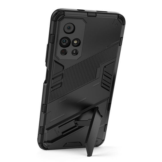 Чехол для Xiaomi Poco M4 Pro 5G / Note 11S 5G, Military kickstand, синий