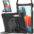 Чохол для Samsung Galaxy Tab S10 Lite / S10 FE / S9 FE / S9 / S8 / Tab S7, броньований, що обертається на 360, чорний