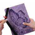 Чехол до Lenovo Tab M9, Wallet Pen Slot, butterflies, коричневый