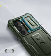 Броньований чохол для Samsung Galaxy S25, Dexnor Full Body (Two Frames), зелений