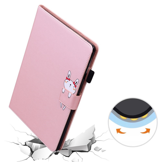 Чехол для Lenovo Tab M10 Plus 10.6 Gen 3, с клапаном, animal, розовый
