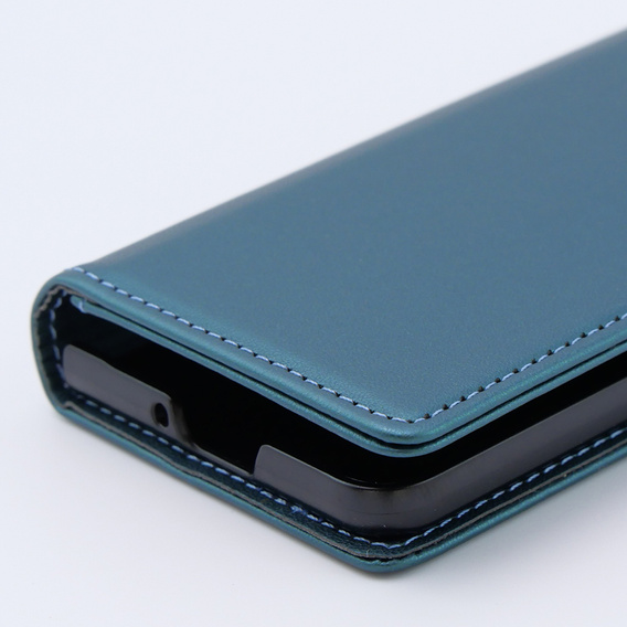 Чехол для Samsung Galaxy Z Fold 5 5G, ERBORD Glossy Litchi, кошелек с клапаном, зелёный