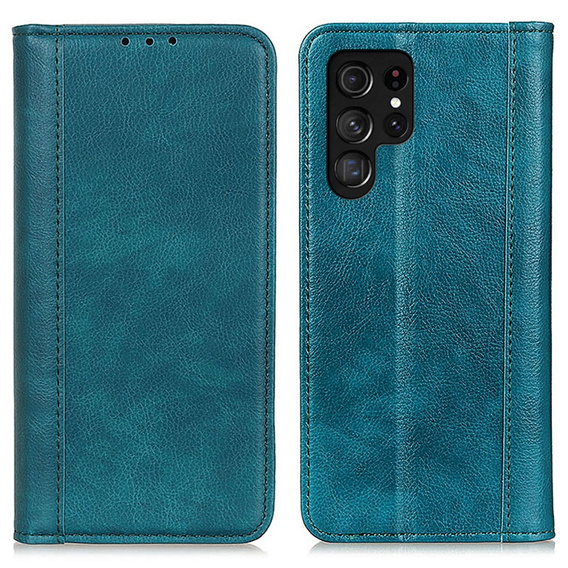 Чехол до Samsung Galaxy S25 Ultra, Wallet Litchi Leather, зелёный