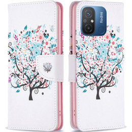 Откидной чехол для Xiaomi Redmi 12C, Wallet, colorful tree, белый