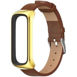 Кожаный ремешок для часов Samsung Galaxy Fit 2 SM-R220, Brow