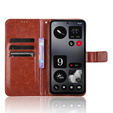 Откидной чехол для Nothing CMF Phone 1, Crazy Horse Wallet, коричневый