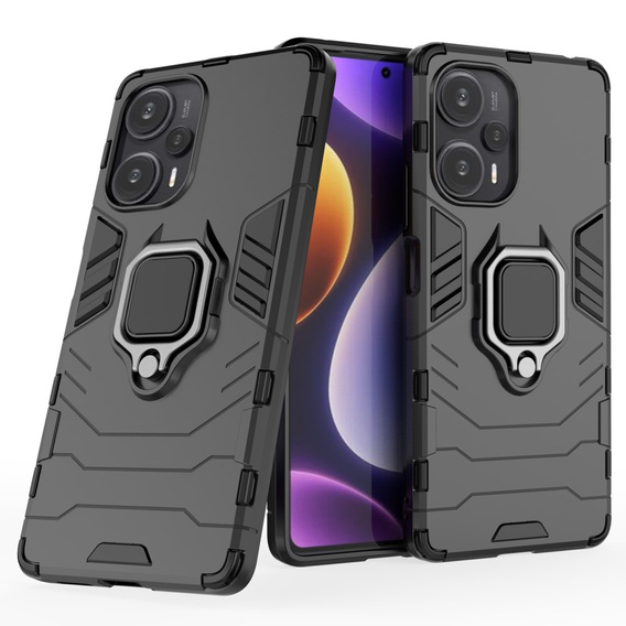 Чехол до Poco F5 5G, Kickstand Ring, чёрный