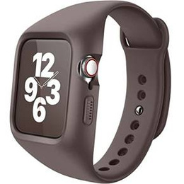 Ремень + чехол Suritch для Apple Watch 4/5/6/7/8/SE 44/45mm, коричневый