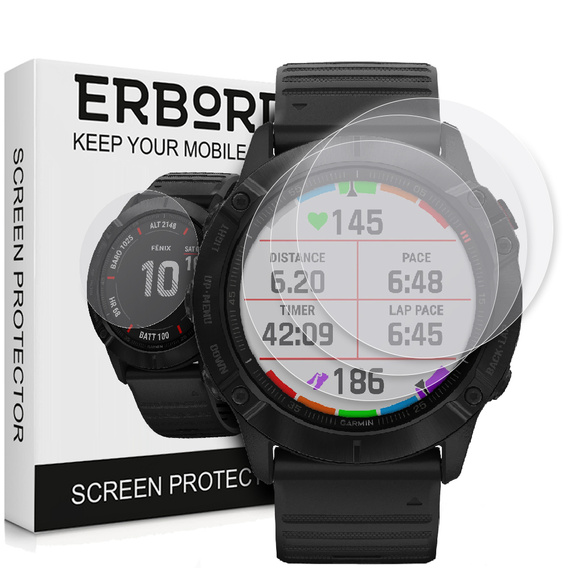 3x ERBORD Гідрогелева фольга для Garmin Fenix 6X/6X Pro