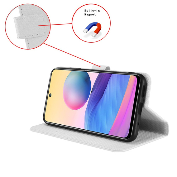 Откидной чехол для Huawei Pura 70, Wallet Smart Magnet, белый