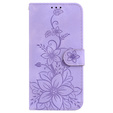 Откидной чехол для Oppo A60, Lily Flower, фиолетовый