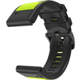 Силиконовый ремешок для Garmin Fenix 5/6/7 Forerunner 945/935, Lime / Black