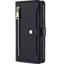 Откидной чехол для Samsung Galaxy S23, Wallet Zipper Pocket, чёрный