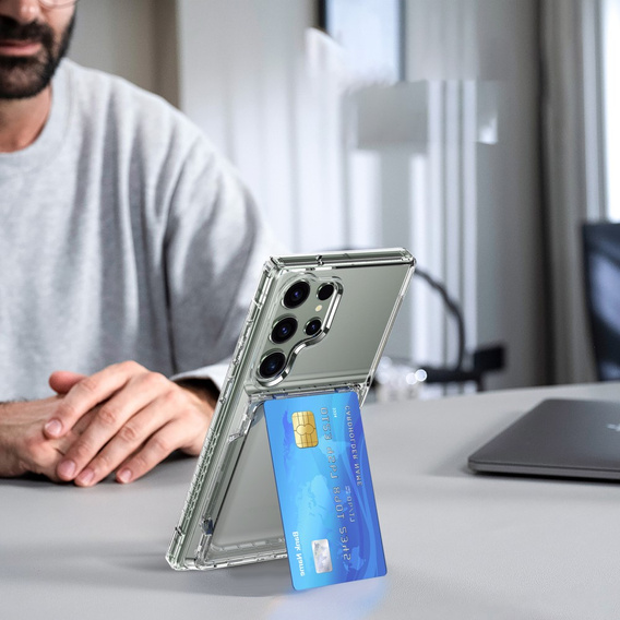 Чохол для Samsung Galaxy S24 Ultra, Card Holder, прозорий