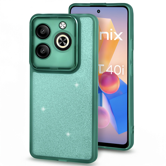 Чoхол до Infinix Hot 40i, Glittery Powder, зелений