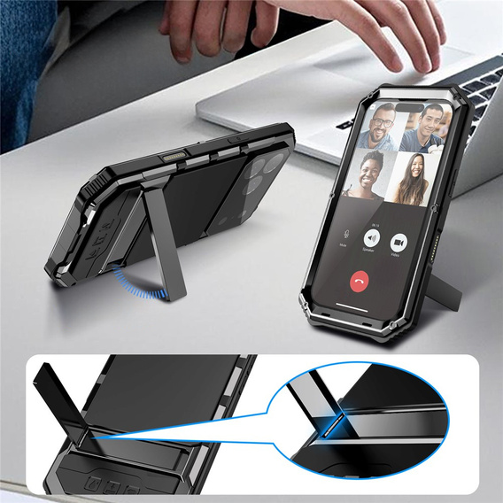 Бронированный чехол с подставкой R-JUST для iPhone 17 Pro Max