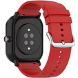 Силиконовый ремешок 20mm, Red/Silver Buckle